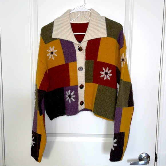 Patchwork Cardigan Sweater - Picture 3 of 4